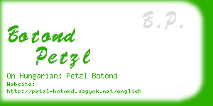 botond petzl business card